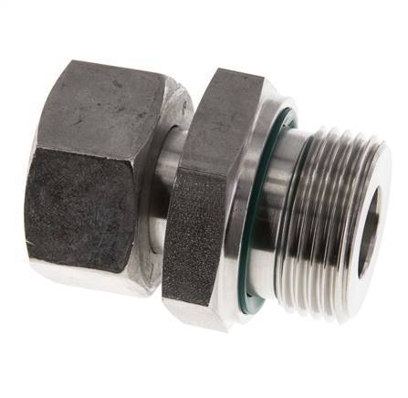 22L & G1'' Stainless Steel Straight Swivel with Male Threads 160 bar FKM Adjustable ISO 8434-1