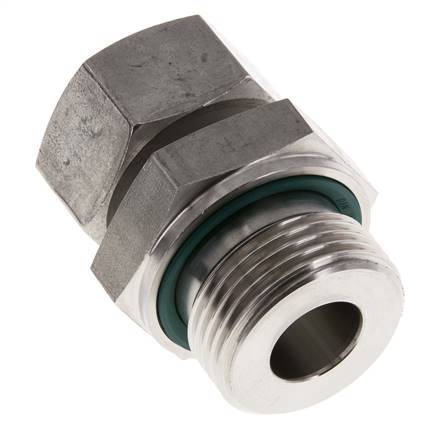 22L & G1'' Stainless Steel Straight Swivel with Male Threads 160 bar FKM Adjustable ISO 8434-1