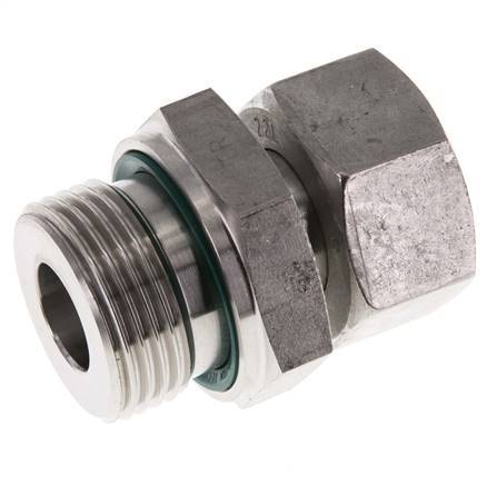 22L & G1'' Stainless Steel Straight Swivel with Male Threads 160 bar FKM Adjustable ISO 8434-1