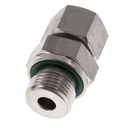 12S & G1/2'' Stainless Steel Straight Swivel with Male Threads 630 bar FKM Adjustable ISO 8434-1