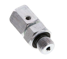 6L & G1/8'' Zink plated Steel Straight Swivel with Male Threads 315 bar NBR O-ring Sealing Cone Adjustable ISO 8434-1 [2 Pieces]