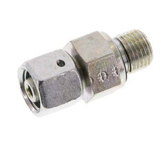 8L & G1/4'' Zink plated Steel Straight Swivel with Male Threads 315 bar NBR O-ring Sealing Cone Adjustable ISO 8434-1 [2 Pieces]
