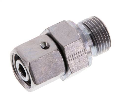 10L & G3/8'' Acero zincado Rótula recta con rosca macho 315 bar Junta tórica de NBR Cono de estanquidad Ajustable ISO 8434-1