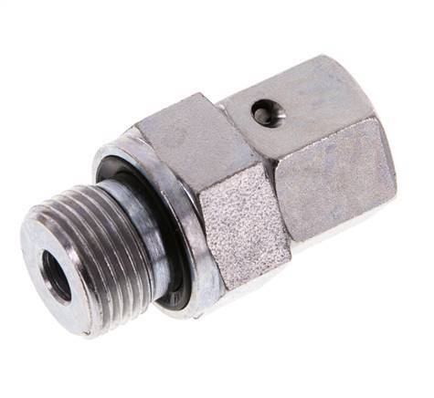 10L & G3/8'' Acero zincado Rótula recta con rosca macho 315 bar Junta tórica de NBR Cono de estanquidad Ajustable ISO 8434-1