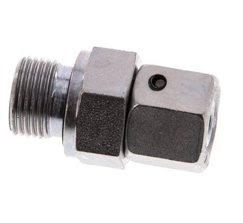 10L & G3/8'' Acero zincado Rótula recta con rosca macho 315 bar Junta tórica de NBR Cono de estanquidad Ajustable ISO 8434-1