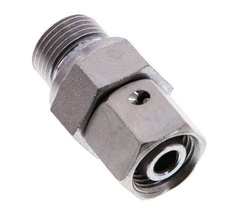 10L & G3/8'' Acero zincado Rótula recta con rosca macho 315 bar Junta tórica de NBR Cono de estanquidad Ajustable ISO 8434-1