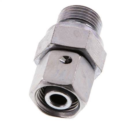 10L & G3/8'' Acero zincado Rótula recta con rosca macho 315 bar Junta tórica de NBR Cono de estanquidad Ajustable ISO 8434-1