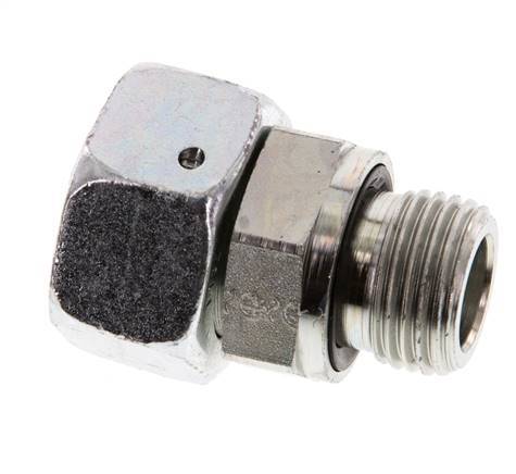 18L & G1/2'' Acero zincado Rótula recta con rosca macho 315 bar Junta tórica de NBR Cono de estanquidad Ajustable ISO 8434-1