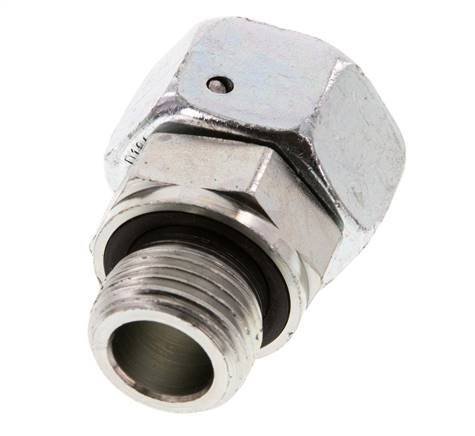 18L & G1/2'' Acero zincado Rótula recta con rosca macho 315 bar Junta tórica de NBR Cono de estanquidad Ajustable ISO 8434-1