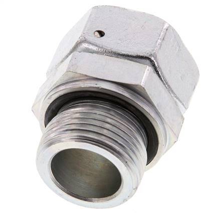 28L & G1'' Acero zincado Rótula recta con rosca macho 160 bar Junta tórica de NBR Cono de estanquidad Ajustable ISO 8434-1