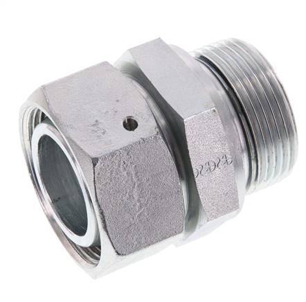 35L & G1-1/4'' Acero zincado Rótula recta con rosca macho 160 bar Junta tórica de NBR Cono de estanquidad Ajustable ISO 8434-1