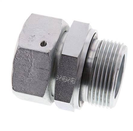 35L & G1-1/4'' Acero zincado Rótula recta con rosca macho 160 bar Junta tórica de NBR Cono de estanquidad Ajustable ISO 8434-1