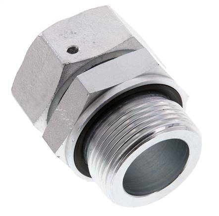35L & G1-1/4'' Acero zincado Rótula recta con rosca macho 160 bar Junta tórica de NBR Cono de estanquidad Ajustable ISO 8434-1