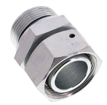 35L & G1-1/4'' Acero zincado Rótula recta con rosca macho 160 bar Junta tórica de NBR Cono de estanquidad Ajustable ISO 8434-1