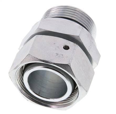 35L & G1-1/4'' Acero zincado Rótula recta con rosca macho 160 bar Junta tórica de NBR Cono de estanquidad Ajustable ISO 8434-1