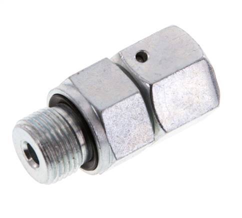 10S & G3/8'' Zink plated Steel Straight Swivel with Male Threads 630 bar NBR O-ring Sealing Cone Adjustable ISO 8434-1