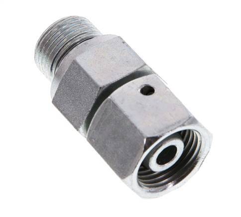 10S & G3/8'' Zink plated Steel Straight Swivel with Male Threads 630 bar NBR O-ring Sealing Cone Adjustable ISO 8434-1