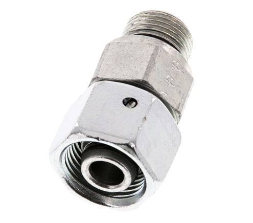 12S y G3/8'' Acero zincado Rótula recta con rosca macho 630 bar Junta tórica de NBR Cono de estanquidad Ajustable ISO 8434-1