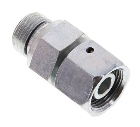 14S & G1/2'' Zink plated Steel Straight Swivel with Male Threads 630 bar NBR O-ring Sealing Cone Adjustable ISO 8434-1