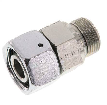 20S y G3/4'' Acero zincado Rótula recta con rosca macho 400 bar Junta tórica de NBR Cono de estanquidad Ajustable ISO 8434-1
