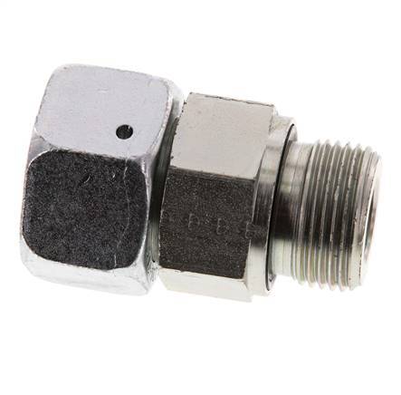 20S y G3/4'' Acero zincado Rótula recta con rosca macho 400 bar Junta tórica de NBR Cono de estanquidad Ajustable ISO 8434-1