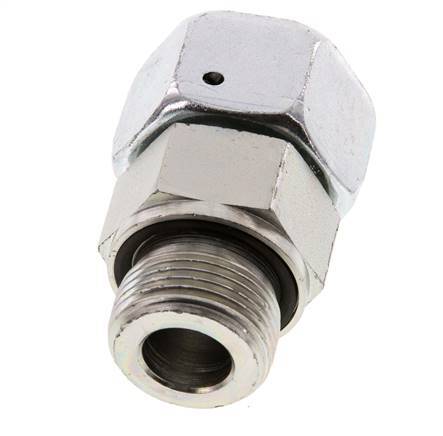 20S y G3/4'' Acero zincado Rótula recta con rosca macho 400 bar Junta tórica de NBR Cono de estanquidad Ajustable ISO 8434-1