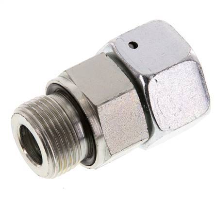 20S y G3/4'' Acero zincado Rótula recta con rosca macho 400 bar Junta tórica de NBR Cono de estanquidad Ajustable ISO 8434-1