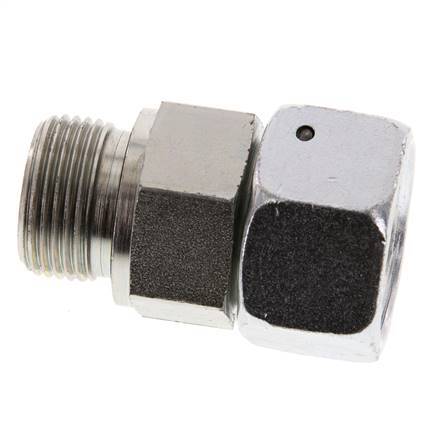 20S y G3/4'' Acero zincado Rótula recta con rosca macho 400 bar Junta tórica de NBR Cono de estanquidad Ajustable ISO 8434-1