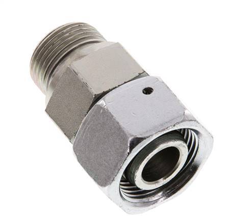 20S y G3/4'' Acero zincado Rótula recta con rosca macho 400 bar Junta tórica de NBR Cono de estanquidad Ajustable ISO 8434-1