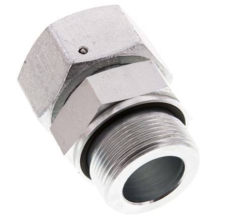 38S & G1-1/2'' Acero zincado Rótula recta con rosca macho 315 bar Junta tórica de NBR Cono de estanquidad Ajustable ISO 8434-1