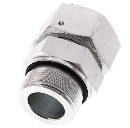 38S & G1-1/2'' Acero zincado Rótula recta con rosca macho 315 bar Junta tórica de NBR Cono de estanquidad Ajustable ISO 8434-1