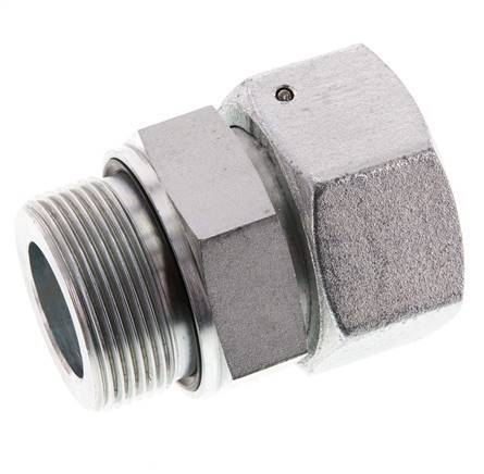 38S & G1-1/2'' Acero zincado Rótula recta con rosca macho 315 bar Junta tórica de NBR Cono de estanquidad Ajustable ISO 8434-1