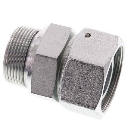 38S & G1-1/2'' Acero zincado Rótula recta con rosca macho 315 bar Junta tórica de NBR Cono de estanquidad Ajustable ISO 8434-1