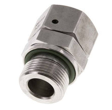 Rótula recta de acero inoxidable 18L y G3/4'' con rosca macho 315 bar Cono de sellado con junta tórica FKM ajustable ISO 8434-1