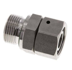 Rótula recta de acero inoxidable 18L y G3/4'' con rosca macho 315 bar Cono de sellado con junta tórica FKM ajustable ISO 8434-1