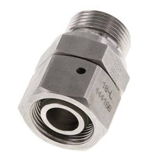 Rótula recta de acero inoxidable 18L y G3/4'' con rosca macho 315 bar Cono de sellado con junta tórica FKM ajustable ISO 8434-1