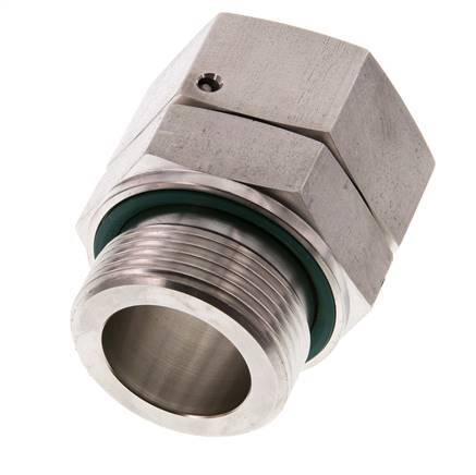 35L & G1-1/4'' Acero inoxidable Rótula recta con rosca macho 160 bar FKM Junta tórica Cono de estanqueidad Ajustable ISO 8434-1