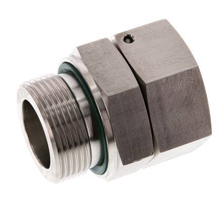 35L & G1-1/4'' Acero inoxidable Rótula recta con rosca macho 160 bar FKM Junta tórica Cono de estanqueidad Ajustable ISO 8434-1