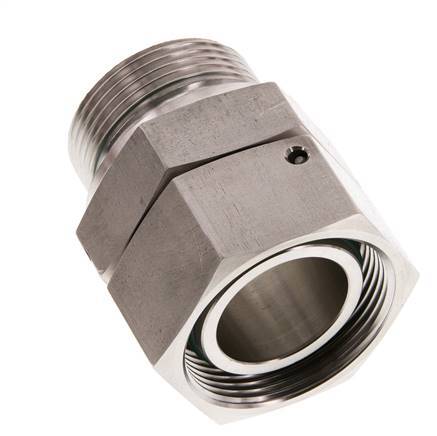 35L & G1-1/4'' Acero inoxidable Rótula recta con rosca macho 160 bar FKM Junta tórica Cono de estanqueidad Ajustable ISO 8434-1