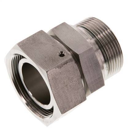 42L y G1-1/2'' Acero inoxidable giratorio recto con rosca macho 160 bar Junta tórica de FKM Cono de sellado ajustable ISO 8434-1