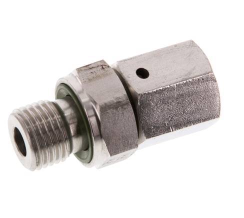 6S y G1/4'' Rótula recta de acero inoxidable con rosca macho 630 bar Junta tórica de FKM Cono de sellado ajustable ISO 8434-1