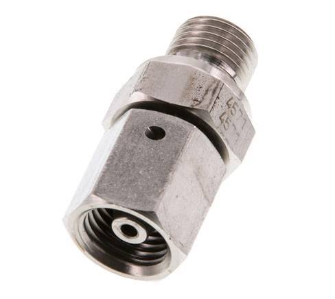 6S y G1/4'' Rótula recta de acero inoxidable con rosca macho 630 bar Junta tórica de FKM Cono de sellado ajustable ISO 8434-1