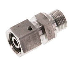 10S y G3/8'' Rótula recta de acero inoxidable con rosca macho 630 bar Junta tórica de FKM Cono de sellado ajustable ISO 8434-1