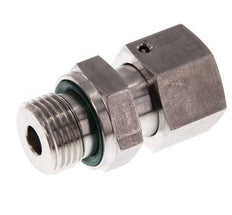 14S y G1/2'' Rótula recta de acero inoxidable con rosca macho 630 bar Junta tórica de FKM Cono de sellado ajustable ISO 8434-1