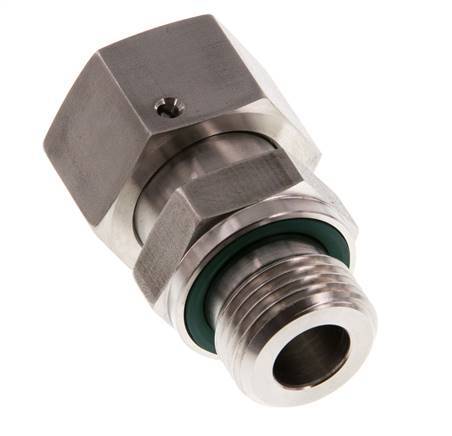 20S & G3/4'' Acero inoxidable Rótula recta con rosca macho 400 bar FKM Junta tórica Cono de estanqueidad Ajustable ISO 8434-1