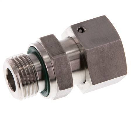 20S & G3/4'' Acero inoxidable Rótula recta con rosca macho 400 bar FKM Junta tórica Cono de estanqueidad Ajustable ISO 8434-1