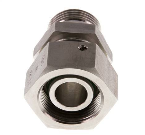 25S & G1'' Stainless Steel Straight Swivel with Male Threads 400 bar FKM O-ring Sealing Cone Adjustable ISO 8434-1