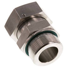 38S & G1-1/2'' Stainless Steel Straight Swivel with Male Threads 315 bar FKM O-ring Sealing Cone Adjustable ISO 8434-1