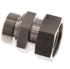 38S & G1-1/2'' Stainless Steel Straight Swivel with Male Threads 315 bar FKM O-ring Sealing Cone Adjustable ISO 8434-1