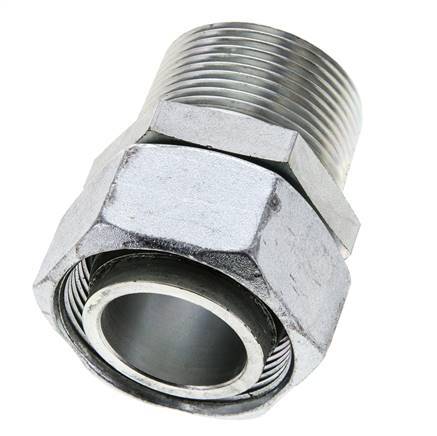 35L y 1-1/4'' NPT Rótula recta de acero galvanizado con rosca macho 160 bar Ajustable ISO 8434-1